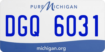 MI license plate DGQ6031