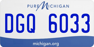 MI license plate DGQ6033
