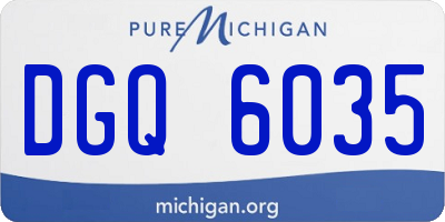MI license plate DGQ6035