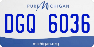 MI license plate DGQ6036