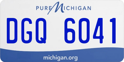 MI license plate DGQ6041