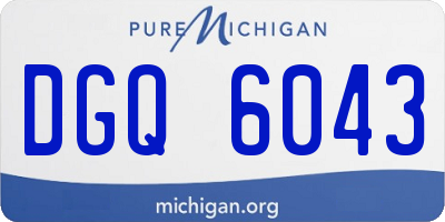 MI license plate DGQ6043