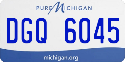 MI license plate DGQ6045