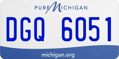 MI license plate DGQ6051