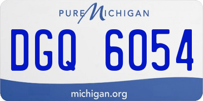 MI license plate DGQ6054