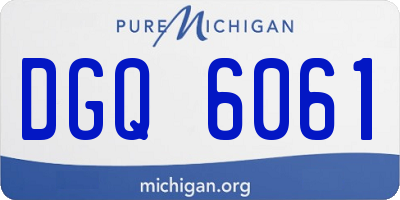 MI license plate DGQ6061