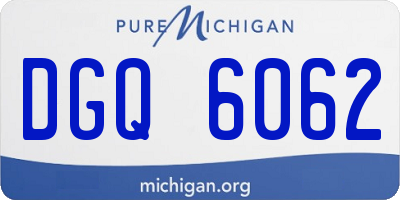 MI license plate DGQ6062