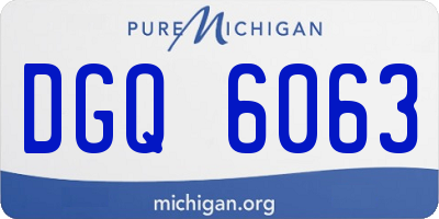 MI license plate DGQ6063