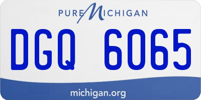 MI license plate DGQ6065
