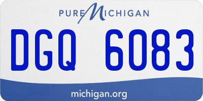 MI license plate DGQ6083