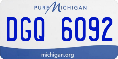 MI license plate DGQ6092