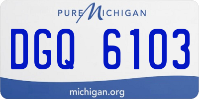 MI license plate DGQ6103