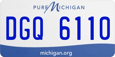 MI license plate DGQ6110