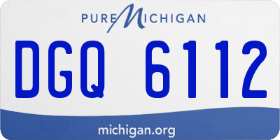 MI license plate DGQ6112