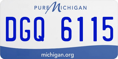 MI license plate DGQ6115