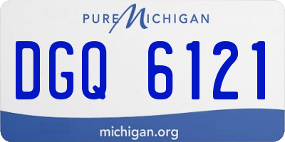 MI license plate DGQ6121