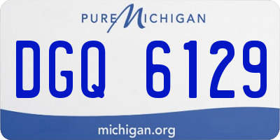 MI license plate DGQ6129