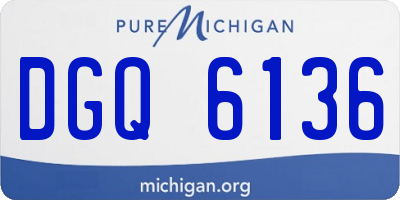 MI license plate DGQ6136