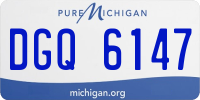MI license plate DGQ6147