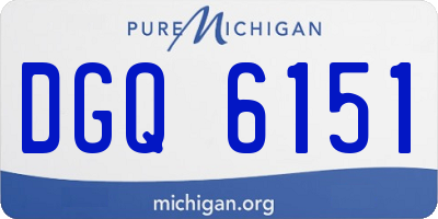 MI license plate DGQ6151