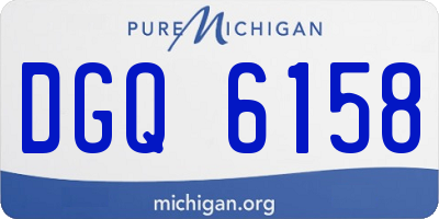 MI license plate DGQ6158