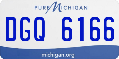 MI license plate DGQ6166