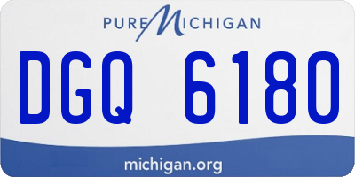 MI license plate DGQ6180