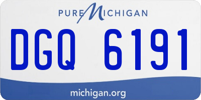MI license plate DGQ6191