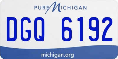 MI license plate DGQ6192