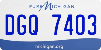 MI license plate DGQ7403