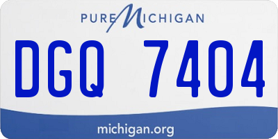 MI license plate DGQ7404