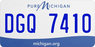 MI license plate DGQ7410