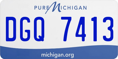 MI license plate DGQ7413