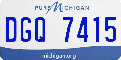MI license plate DGQ7415