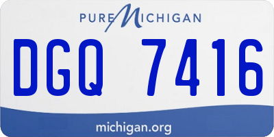 MI license plate DGQ7416