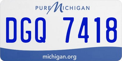 MI license plate DGQ7418