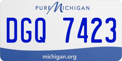MI license plate DGQ7423
