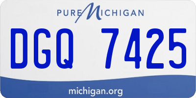 MI license plate DGQ7425