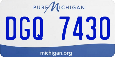 MI license plate DGQ7430