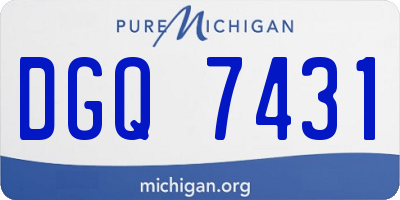 MI license plate DGQ7431