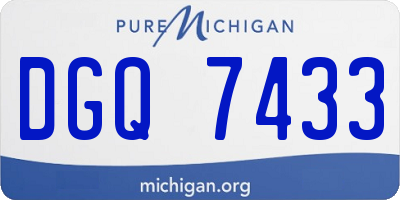 MI license plate DGQ7433