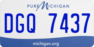 MI license plate DGQ7437