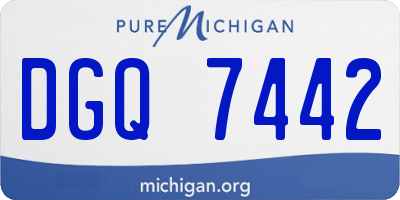 MI license plate DGQ7442