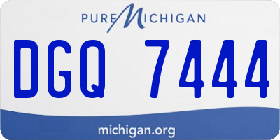 MI license plate DGQ7444