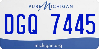 MI license plate DGQ7445