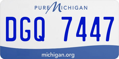 MI license plate DGQ7447