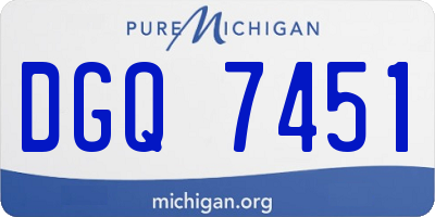 MI license plate DGQ7451
