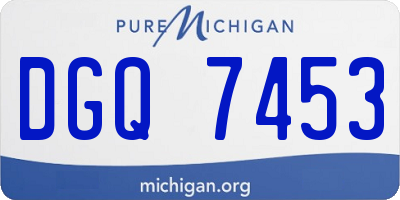 MI license plate DGQ7453