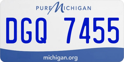 MI license plate DGQ7455