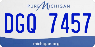 MI license plate DGQ7457